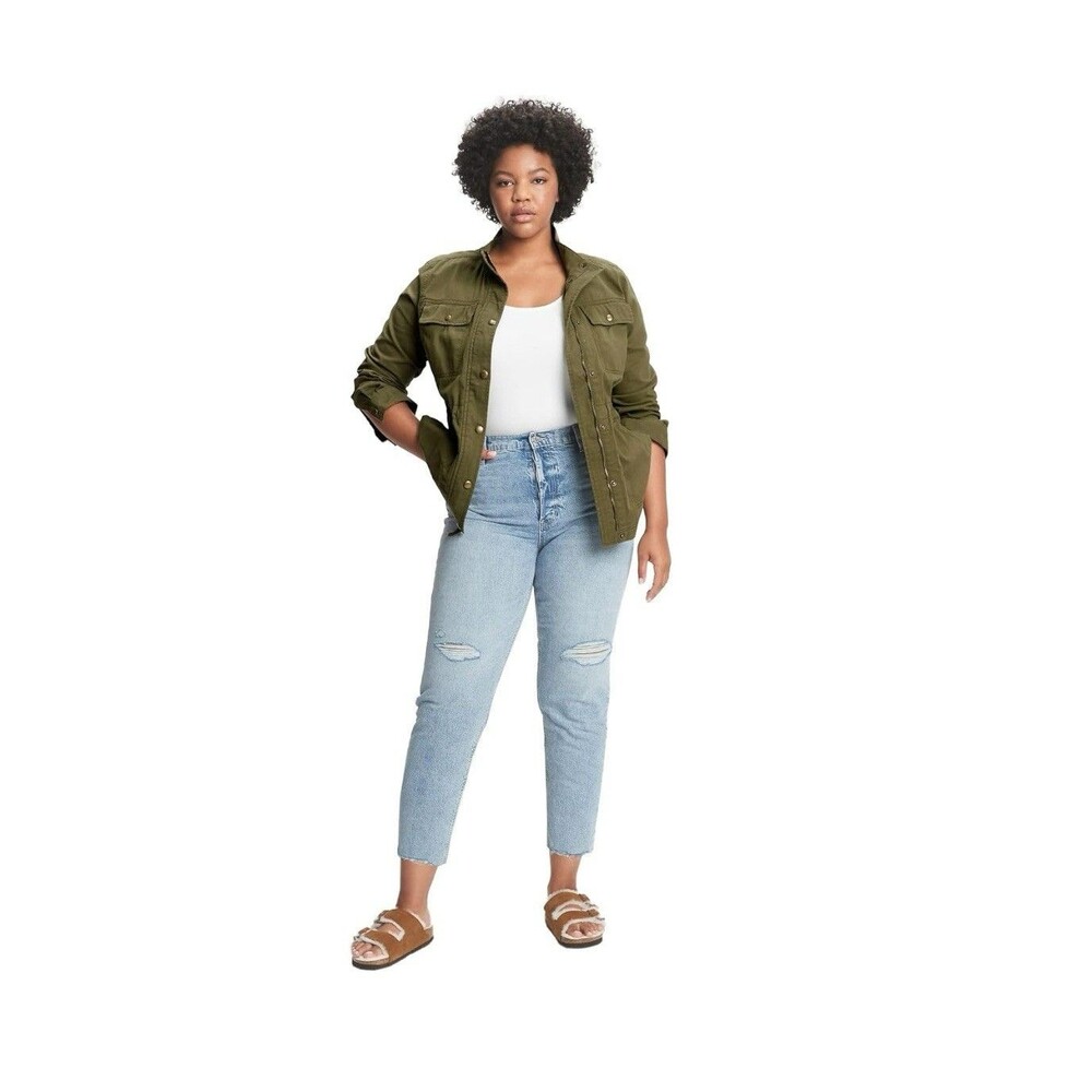 Gap Core Utility Jacket Women’s Small  Army Green Gorpcore Earthy Outdoor Basic